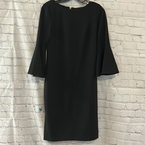 Calvin Klein Black Bell Sleeve Dress SZ 6